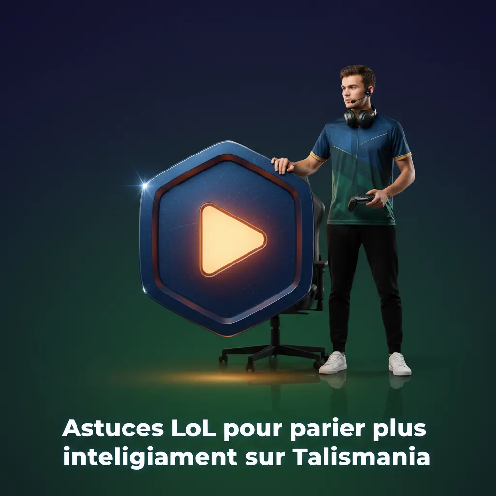 Infographie de conseils pari LoL sur Talismania: bankroll 1–3 %, forme, patchs, rosters, BO1/BO5, drafts, cotes, journal.