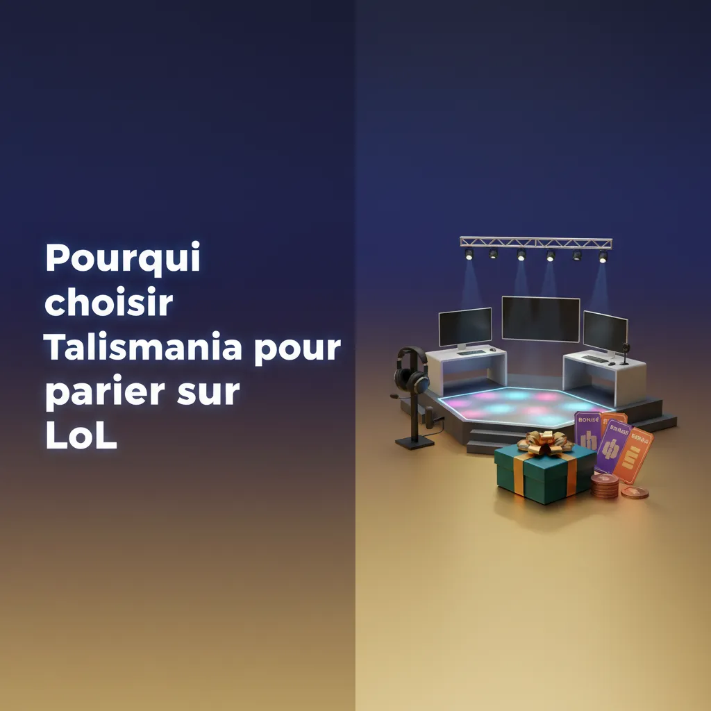 Bannière Talismania: pariez sur LoL, bonus 100% jusqu’à 500 €, cotes LCK/LPL/LEC, paiements FR, support 24/7, app mobile.