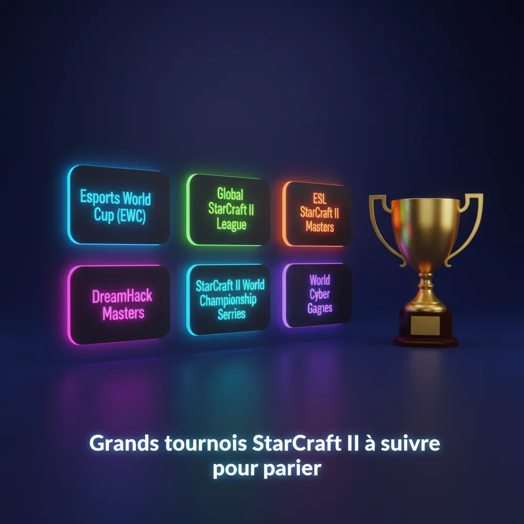 Aperçu des grands tournois StarCraft II à suivre pour parier: EWC, ESL Masters, IEM, GSL, TLS, HomeStory, Nation Wars.