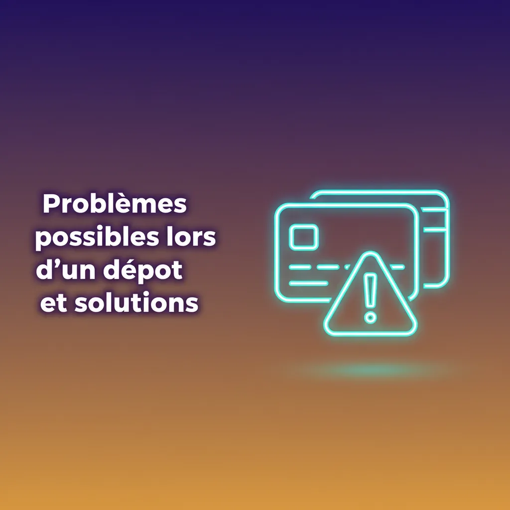 Infographie: problèmes de dépôt et solutions — paiement refusé, limite dépassée, tag crypto manquant, frais réseau, KYC.