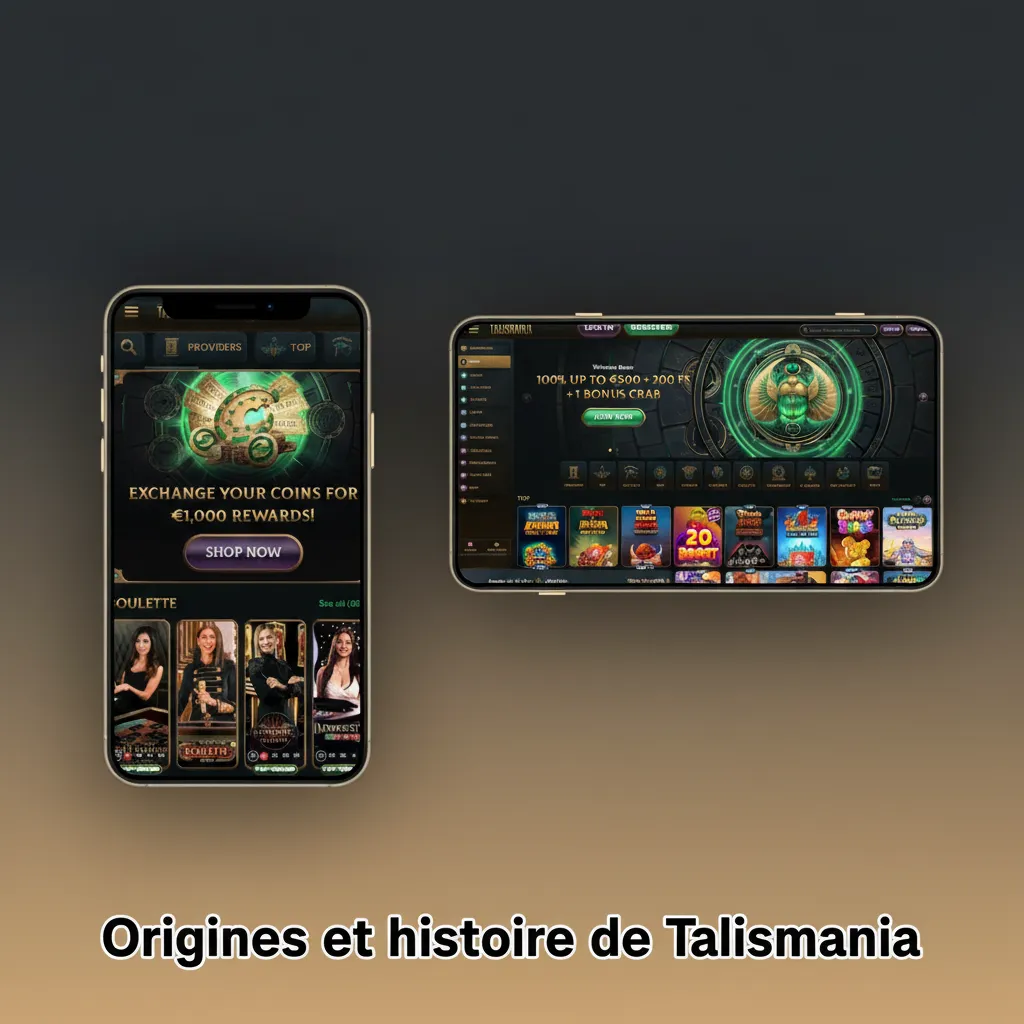 Infographie sur l’histoire de Talismania: expertise paris en ligne, certificat, licence, siège, sécurité, jeu responsable.