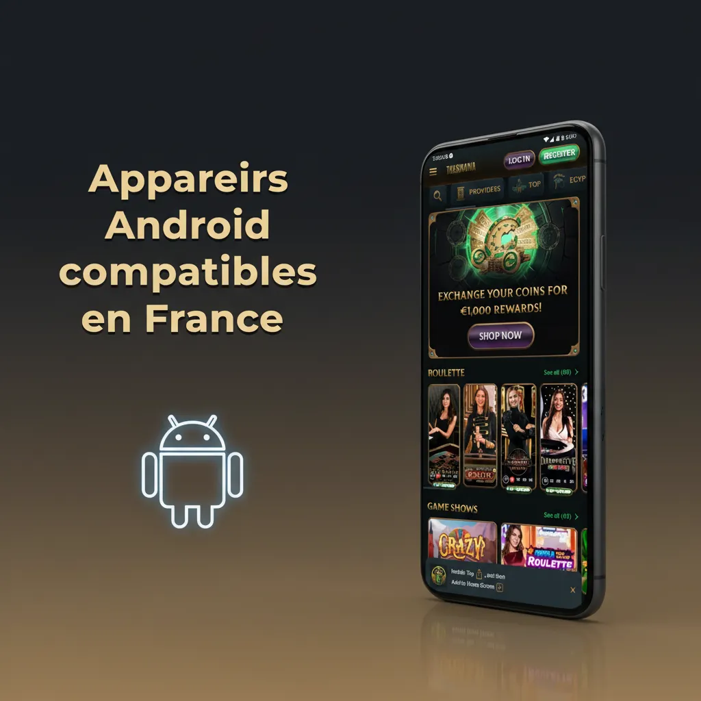 Appareils Android compatibles en France: Galaxy A54, S23/S22, A34, Pixel 7a/6, Redmi Note 12/11, OnePlus Nord 2T.