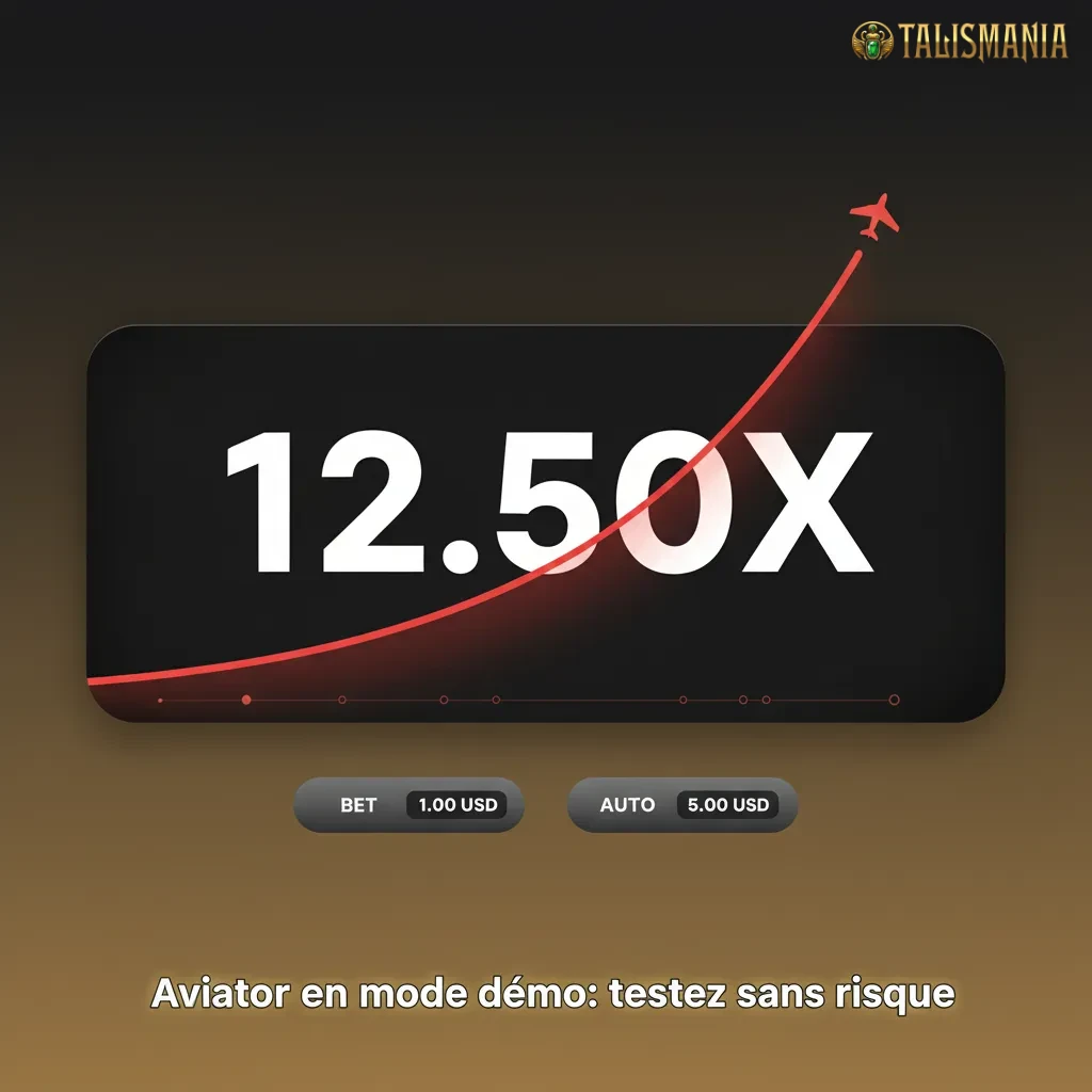 Interface d’Aviator en mode démo sur Talismania, multiplicateur en hausse, cashout et auto-mise avec argent virtuel.