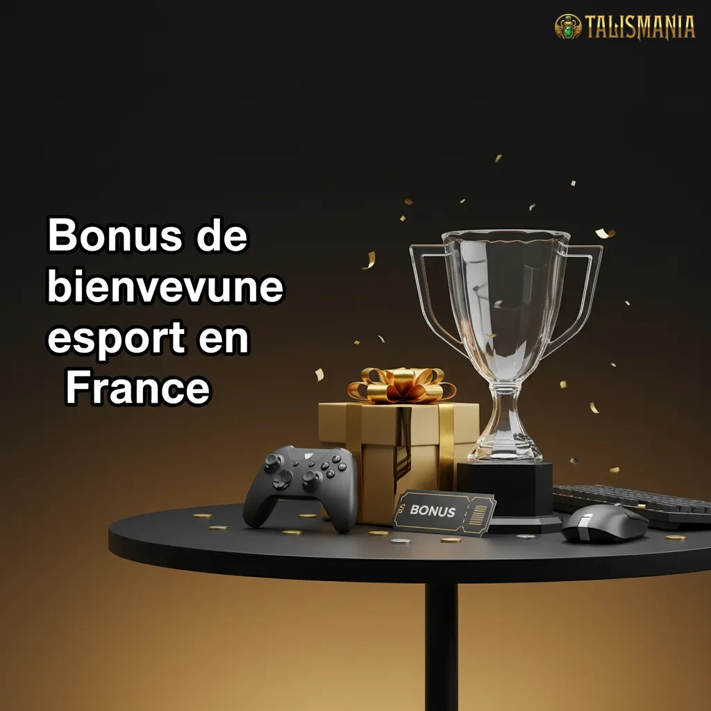 Bannière bonus de bienvenue esports France: 100% jusqu’à 500€, 200 FS + 1 Bonus Crab, étapes d’activation.