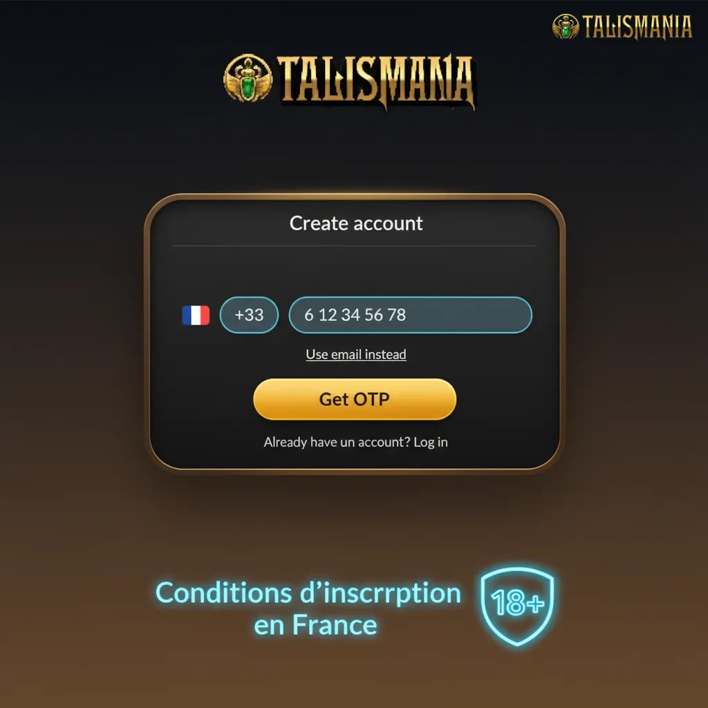 Conditions d’inscription en France: 18+, KYC, identité réelle, adresse FR, un seul compte, paiements à votre nom.