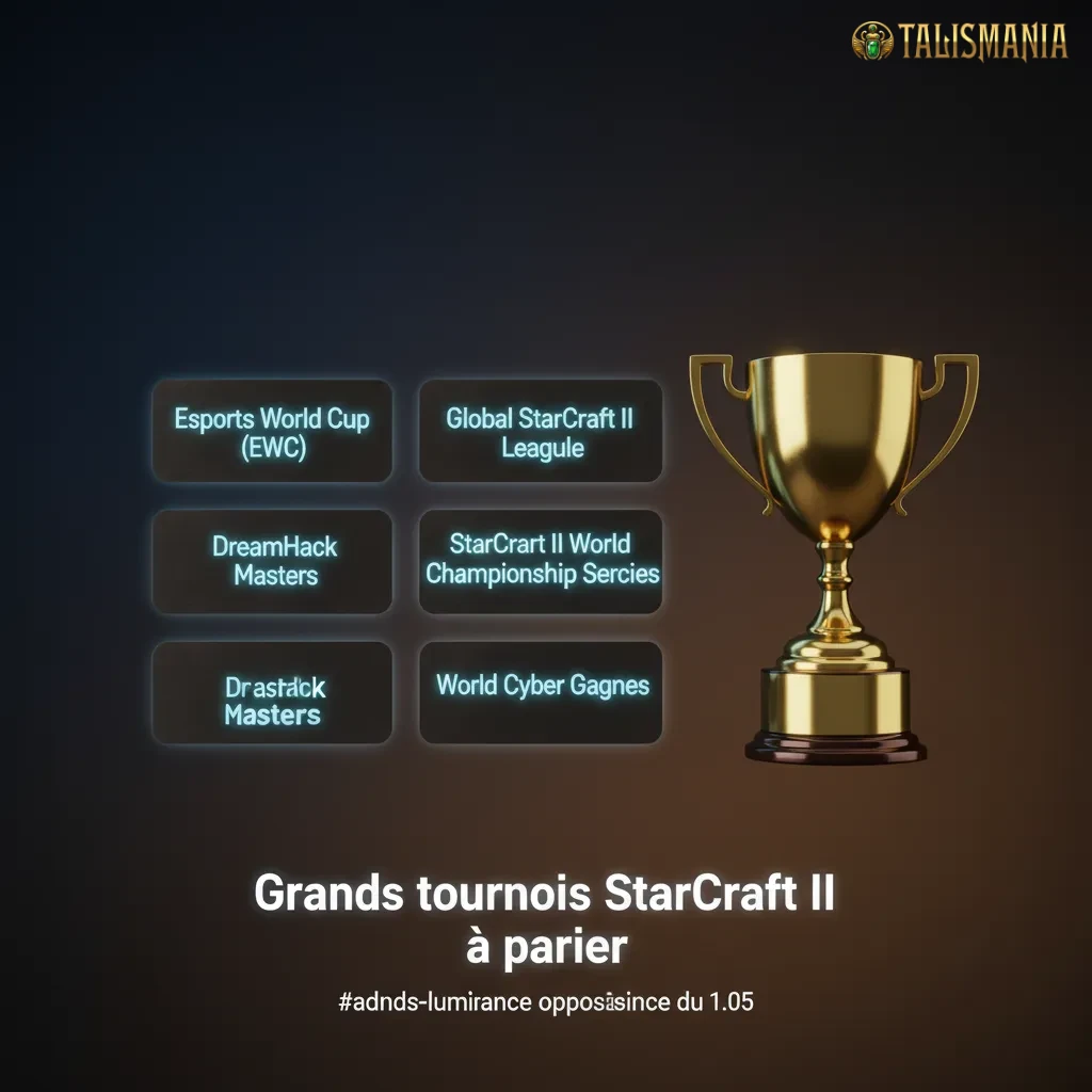Calendrier des grands tournois StarCraft II pour parier: EWC, GSL, ESL Masters, IEM Katowice, TSL, WTL, HomeStory Cup
