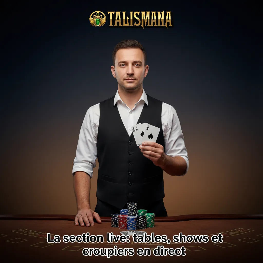 Bannière de casino en direct avec croupiers, roulette, blackjack et shows, plus de 200 tables et jeux disponibles