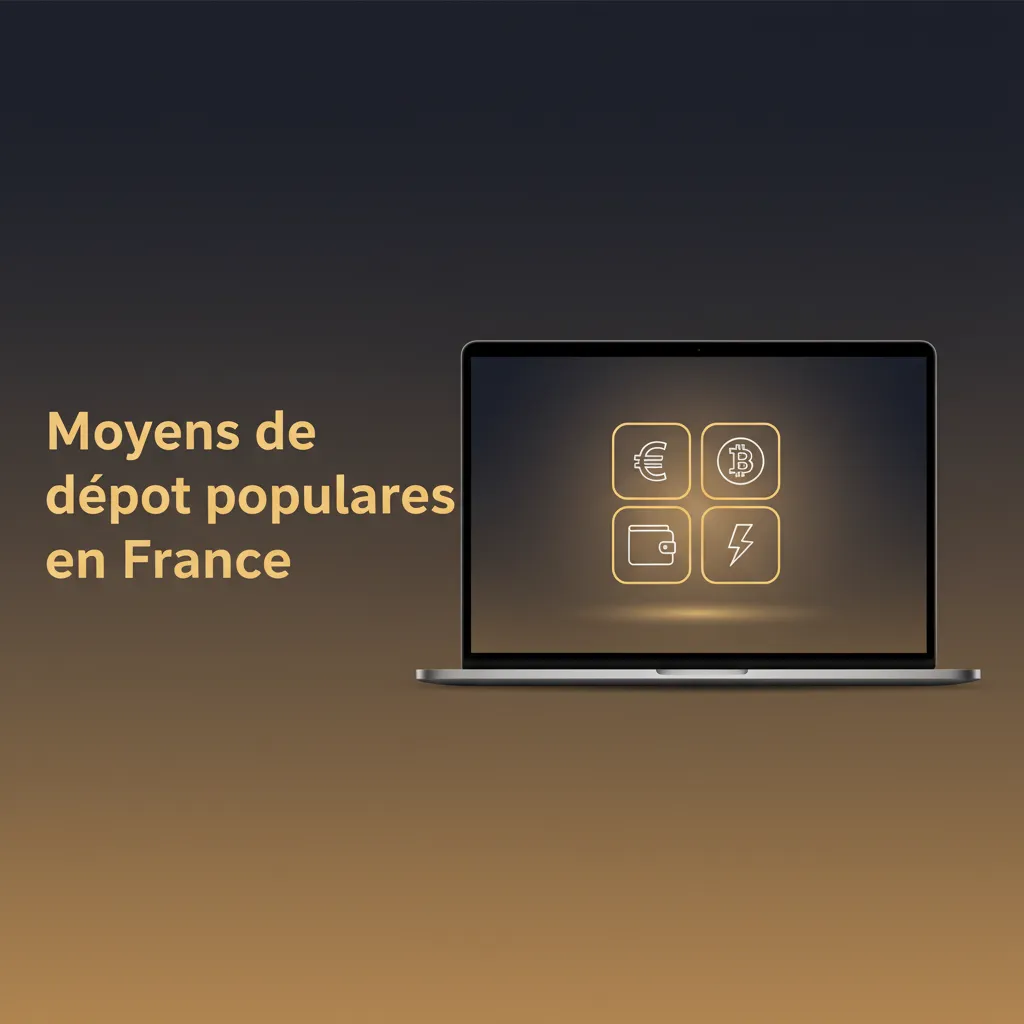 Infographie des moyens de dépôt en France: MyFinity, Skrill, Neteller, Jeton, MasterCard, PaysafeCard, Bitcoin, etc.