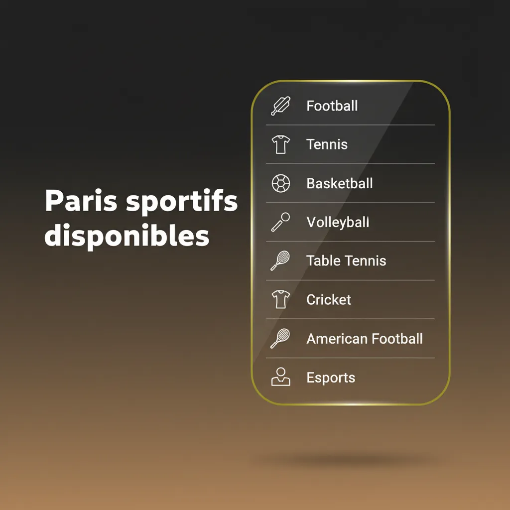 Paris sportifs: Foot, Tennis, Rugby, Basket, Cyclisme. Ligues FR et internationales, marchés 1X2, buteurs, handicaps.