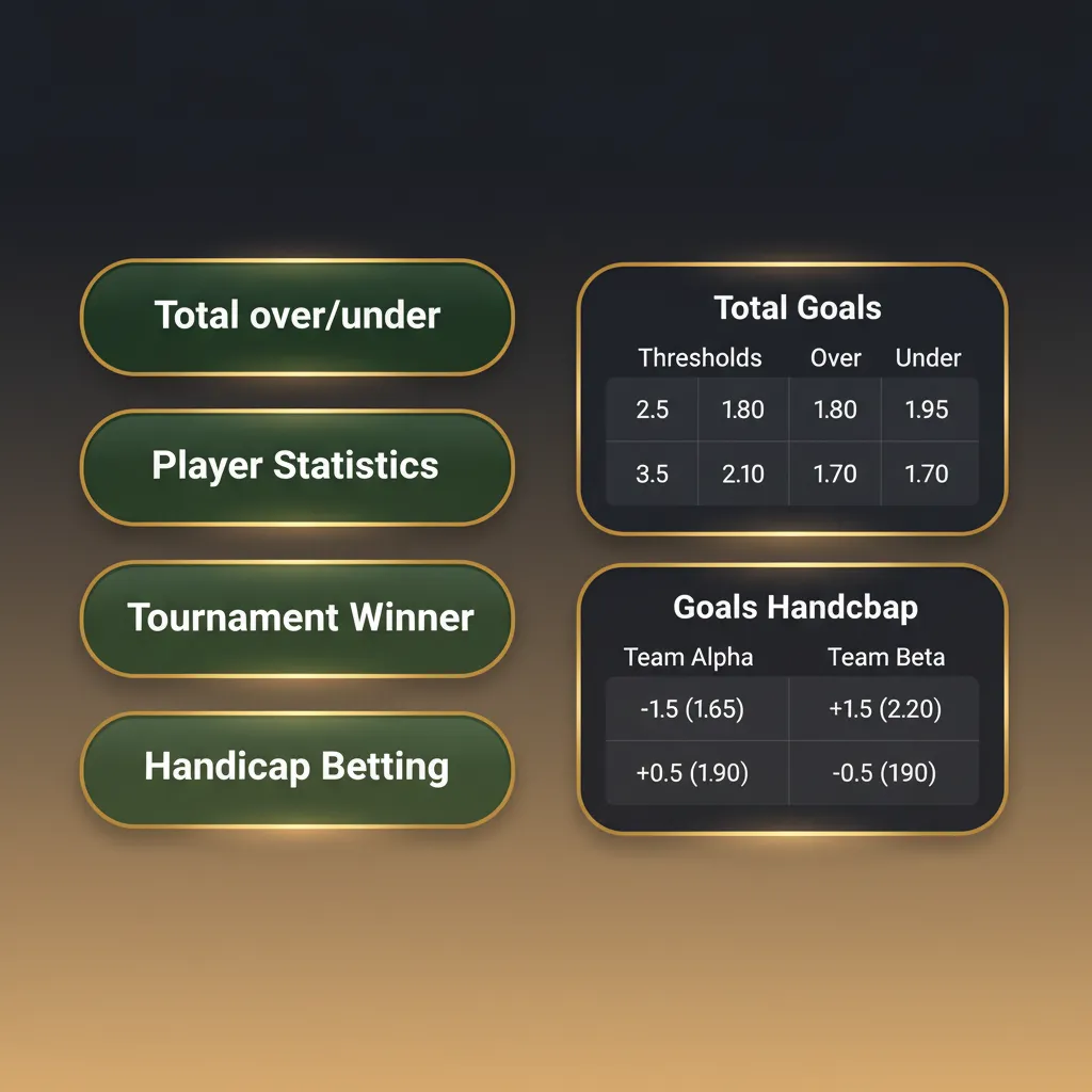 Infographie sur les types de paris: Simple, Combiné (Express) et Système, et leur niveau de risque et de gains potentiels.