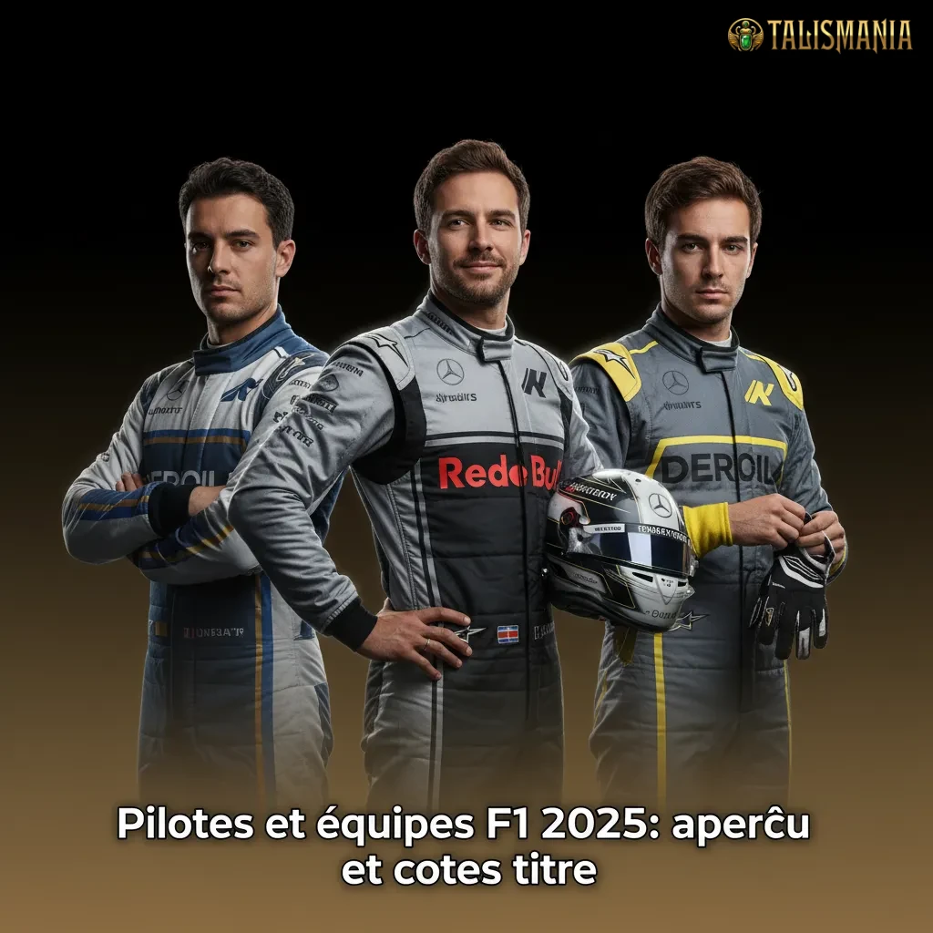 F1 2025: équipes, pilotes et cotes. Red Bull Verstappen/Pérez; Ferrari Leclerc/Hamilton; Mercedes Russell/Antonelli.