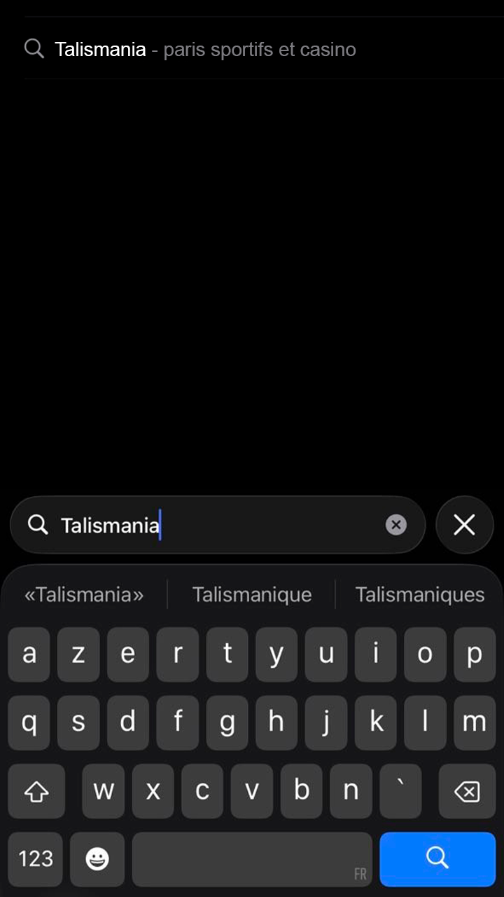 Recherche de la version officielle de Talismania sur iOS.