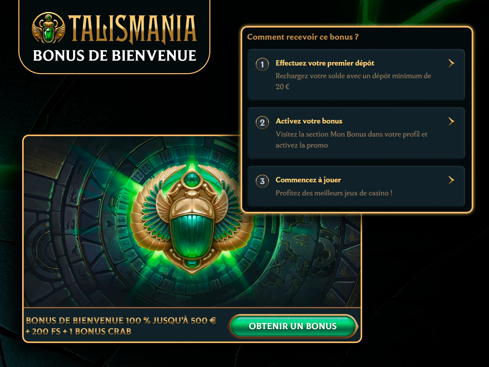 Activez votre bonus de bienvenue Aviator sur Talismania.