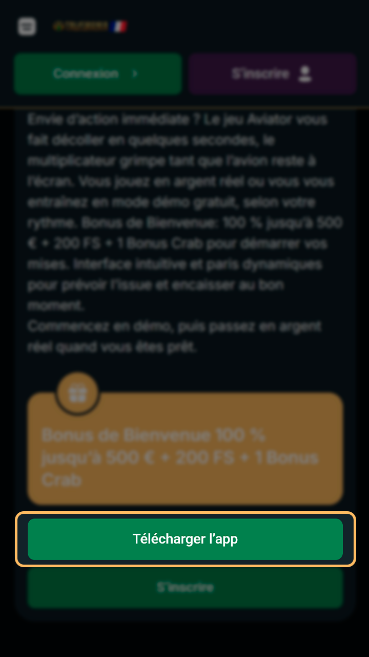 Bouton de téléchargement de l'application Android Talismania.
