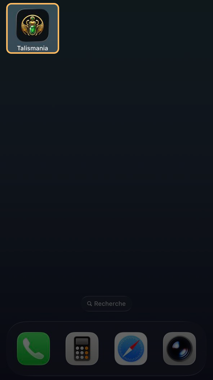 Démarrage du casino mobile Talismania sur iOS.