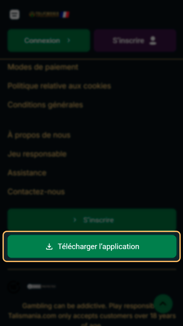 Téléchargement de l'application iOS officielle du site Talismania.