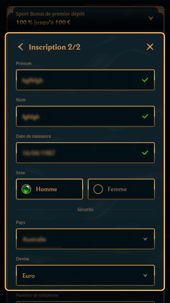 Paramétrage des options de sécurité de votre compte Talismania.